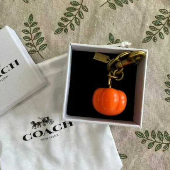 Coach Pumpkin Bag Charm Keychain - Picture 4 of 4